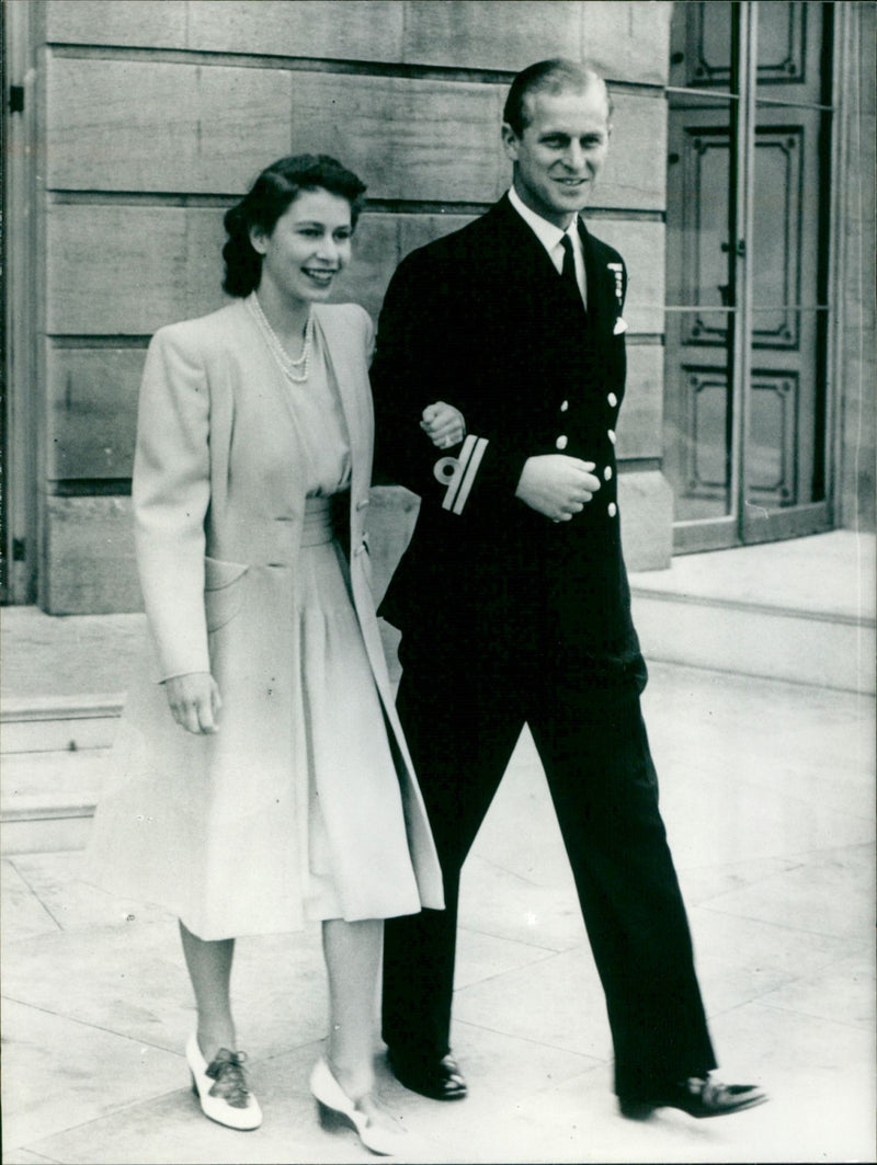 Queen Elizabeth II and Prince Philip - Vintage Photograph