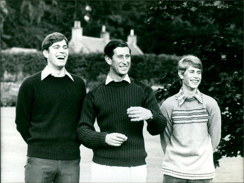 Prince Charles, Prince Edward and Prince Andrew - Vintage Photograph