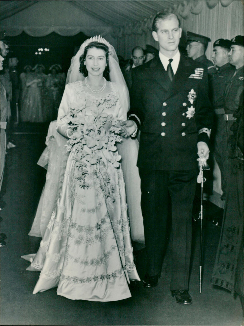 Queen Elizabeth II and Prince Philip - Vintage Photograph