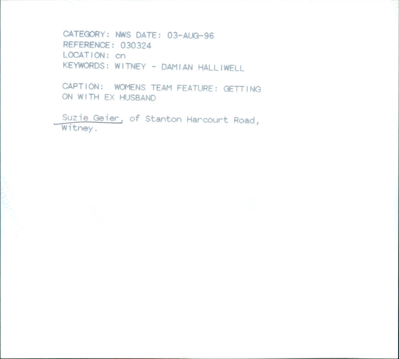 Suzie Geier - Vintage Photograph