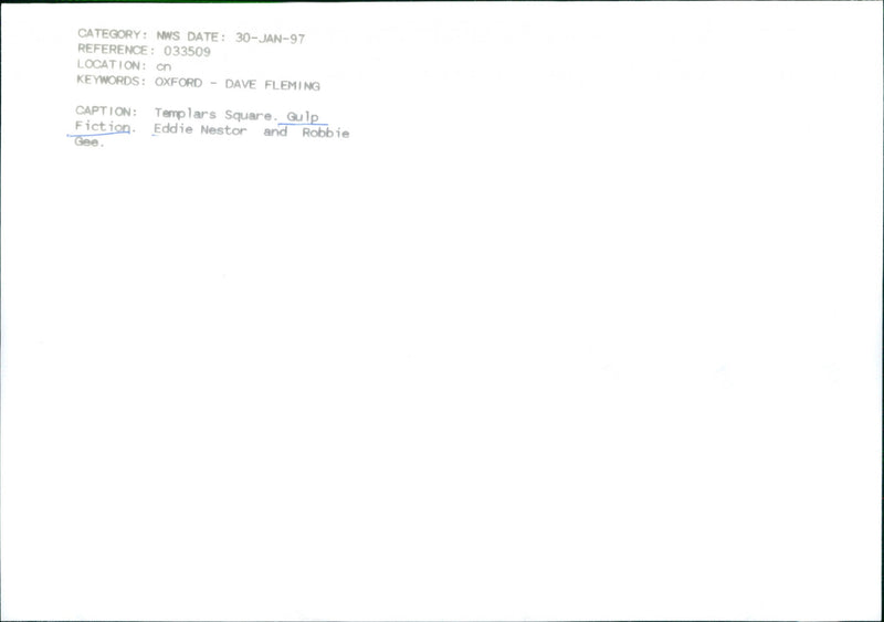 Gulp Fiction - Vintage Photograph