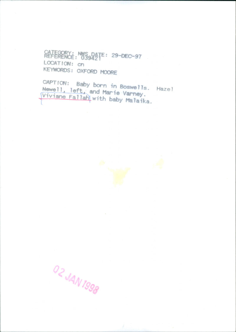 Viviane Fallah - Vintage Photograph