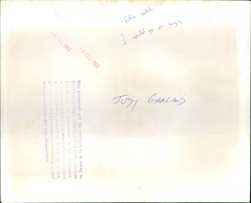 Judy Garland - Vintage Photograph