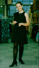 Paulina Wojtowska, a student at Pembroke College, models new clothing from the 100% DAVE FLEMING collection. - Vintage Photograph