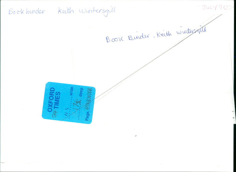 Keith Wintersgill - Vintage Photograph