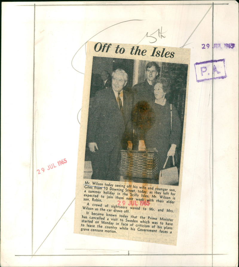 Mr. Harold Wilson - Vintage Photograph