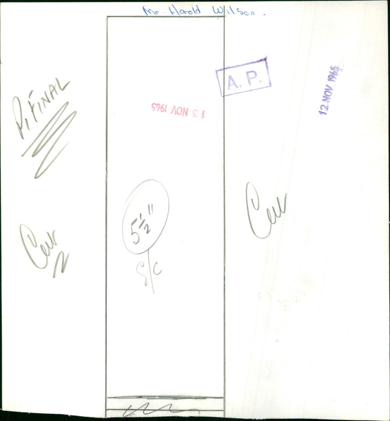 Mr Harold Wilson - Vintage Photograph