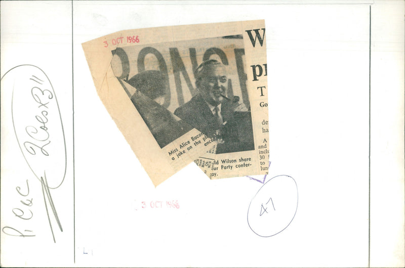 Mr. Harold Wilson - Vintage Photograph