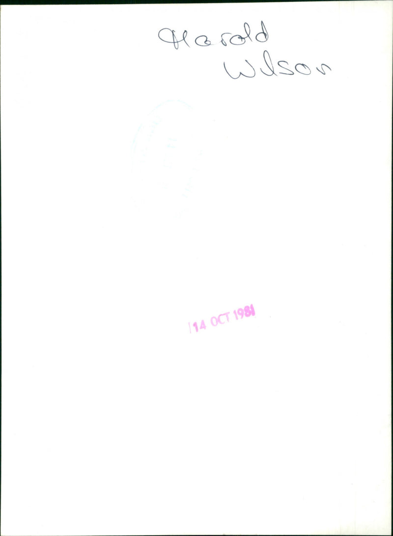 Harold Wilson - Vintage Photograph