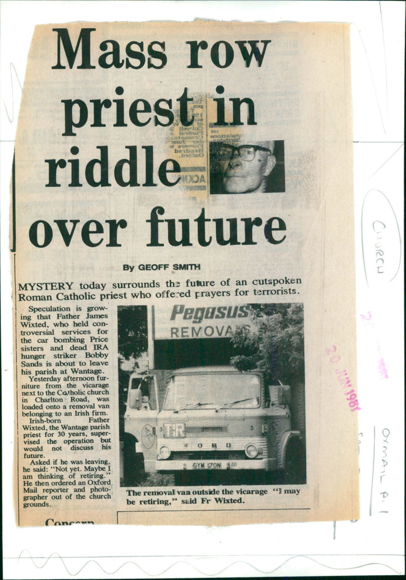 Fr. James Wixted - Vintage Photograph