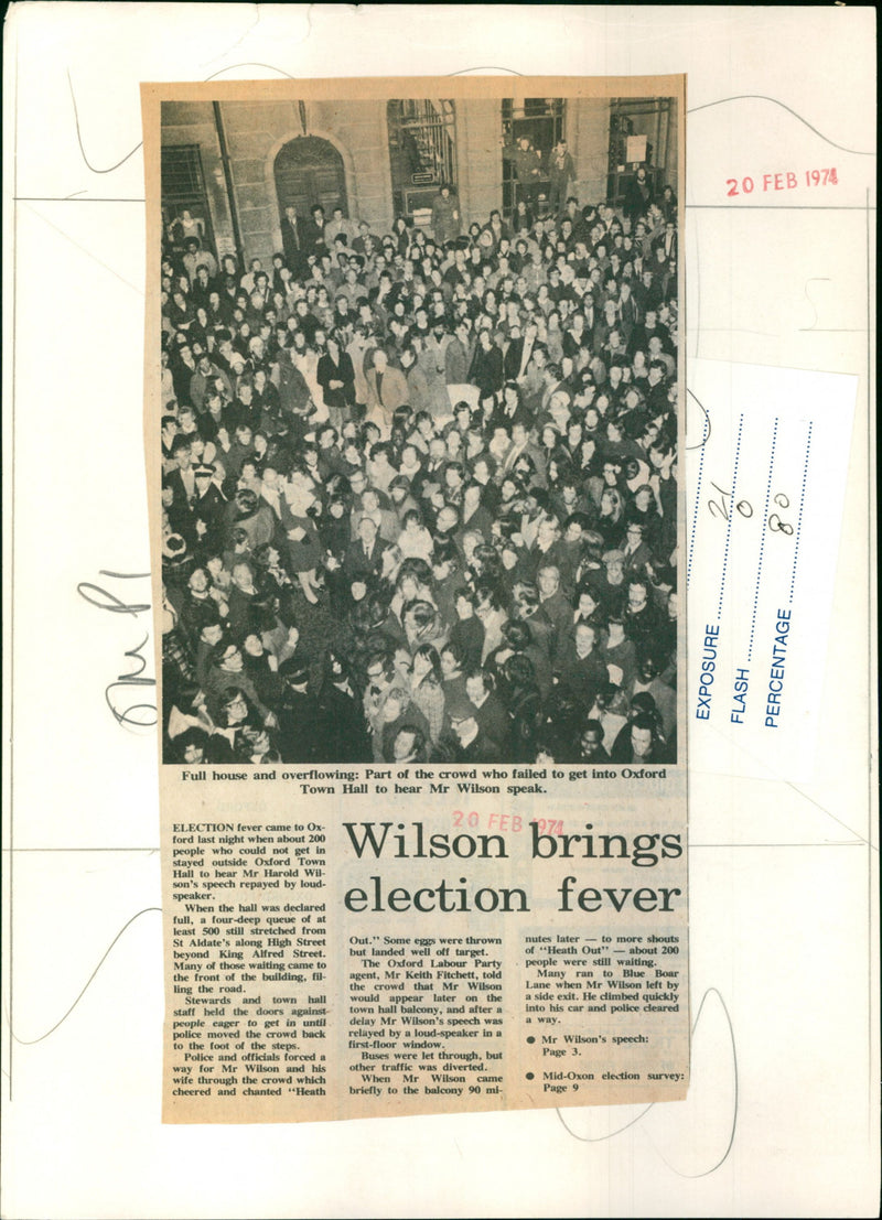 Harold Wilson - Vintage Photograph