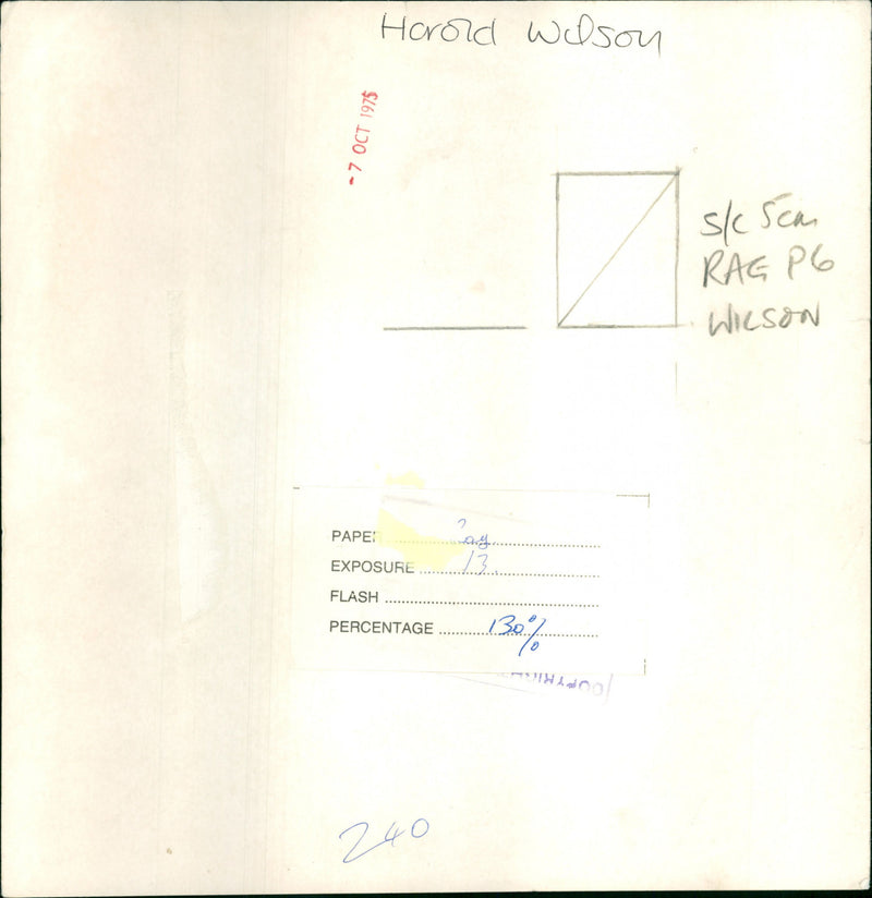 Harold Wilson - Vintage Photograph