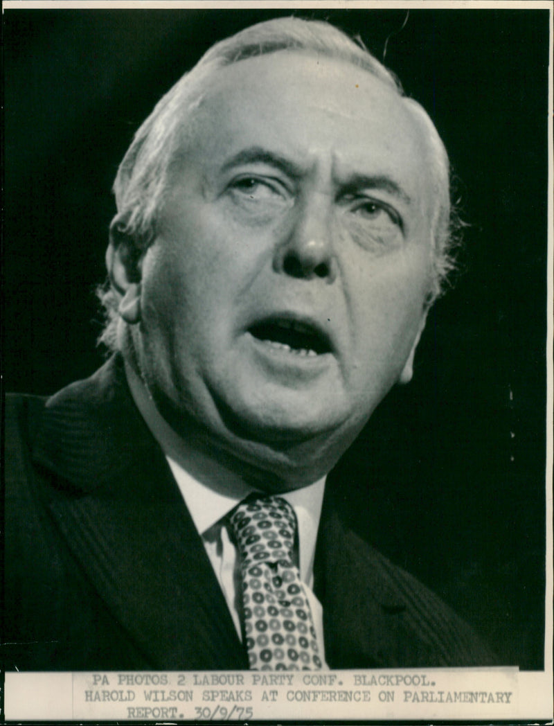 Harold Wilson - Vintage Photograph