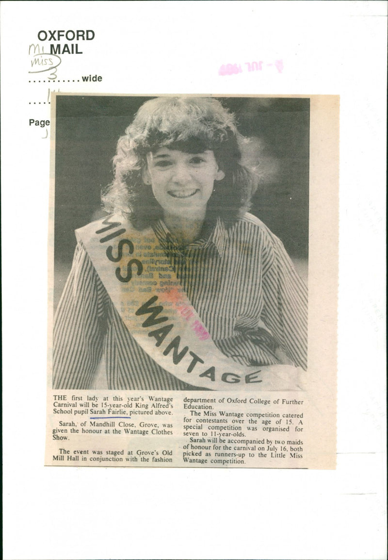 Sarah Fairlie - Vintage Photograph