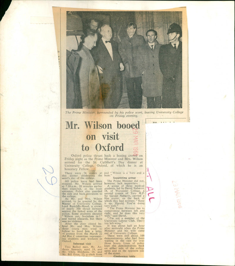 Harold Wilson - Vintage Photograph