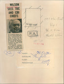 Harold Wilson - Vintage Photograph