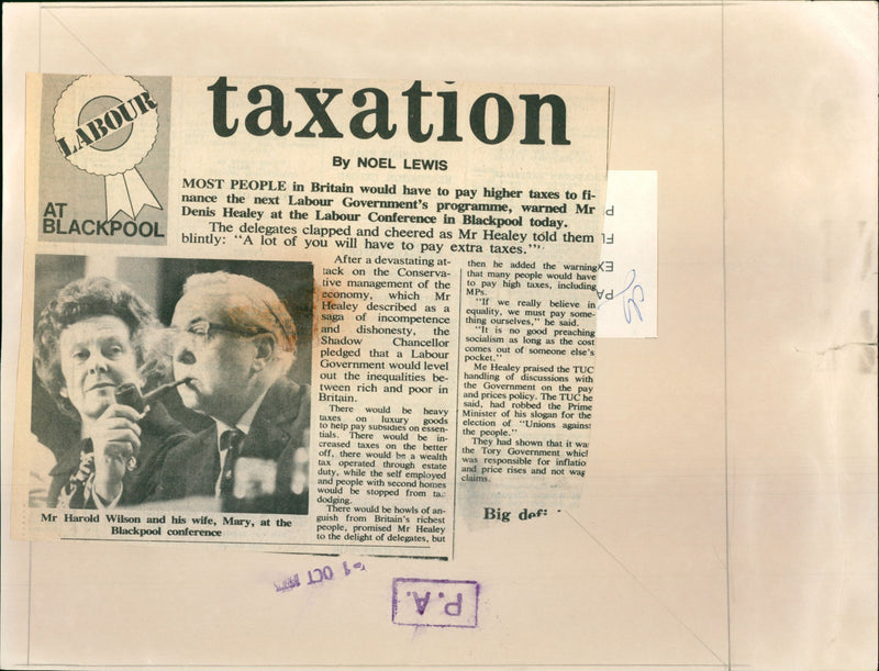 Harold Wilson - Vintage Photograph