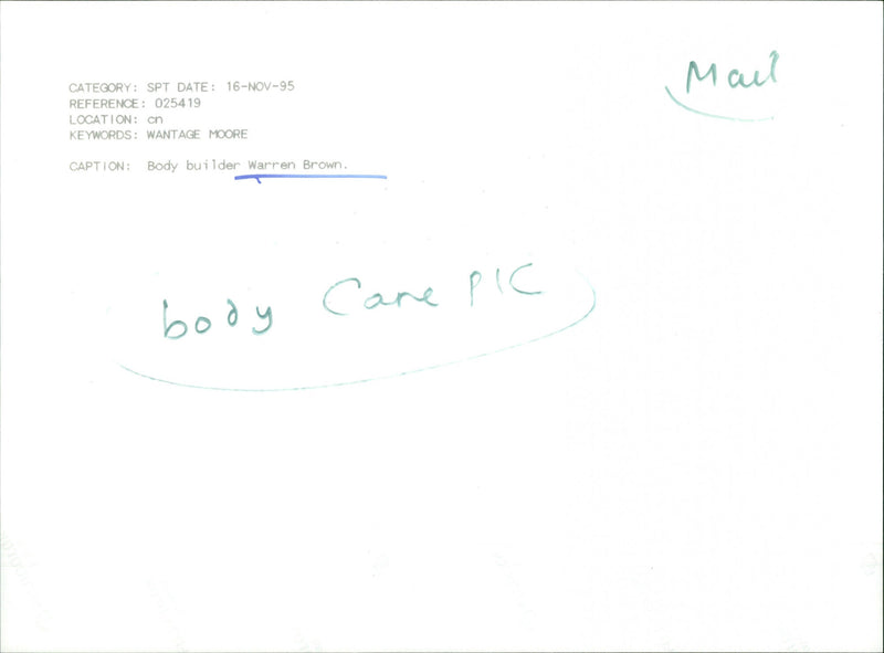 Warren Brown - Vintage Photograph