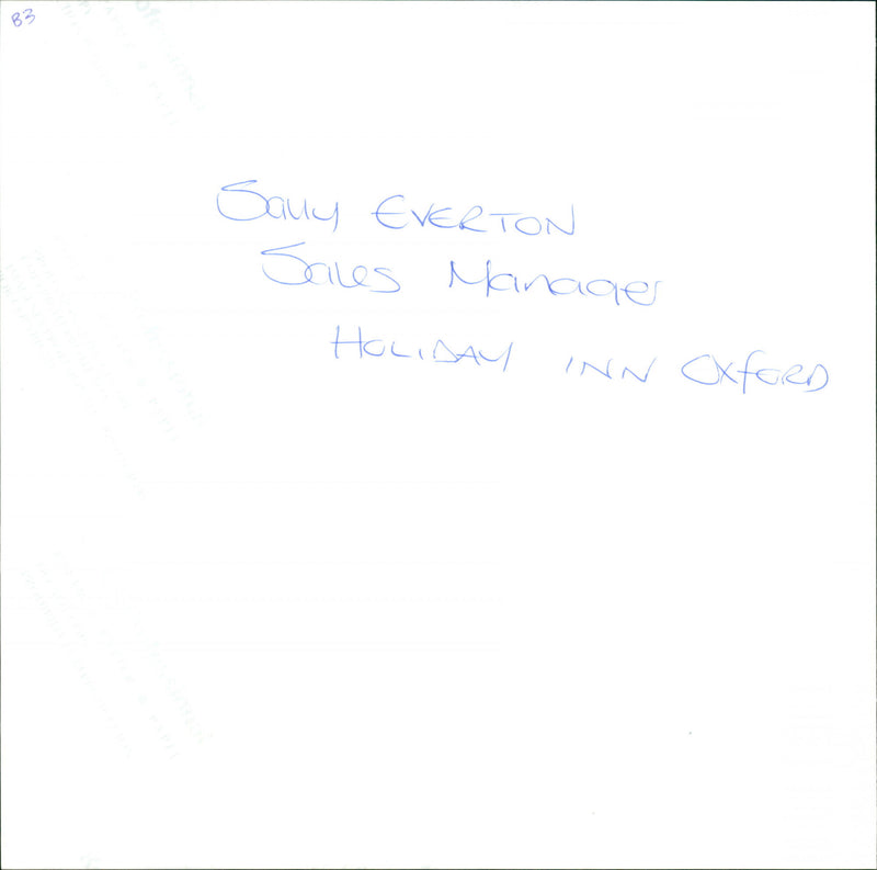 Sally Everton - Vintage Photograph