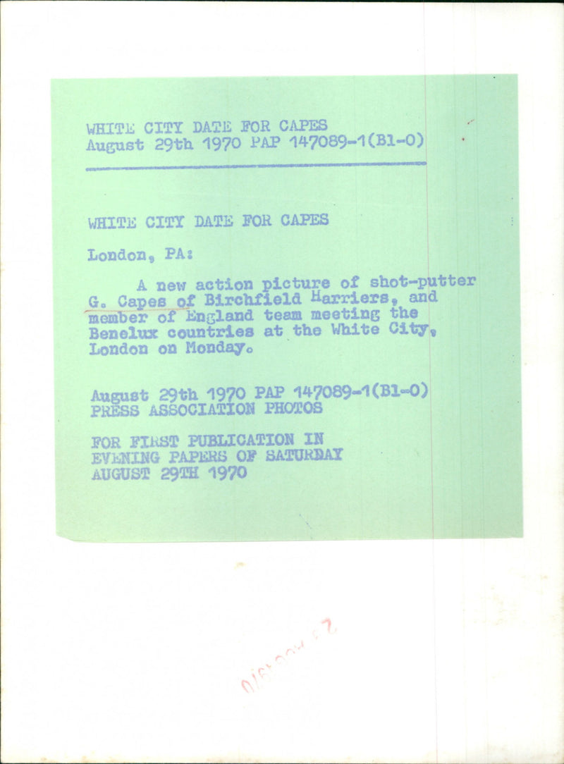 G. Capes - Vintage Photograph