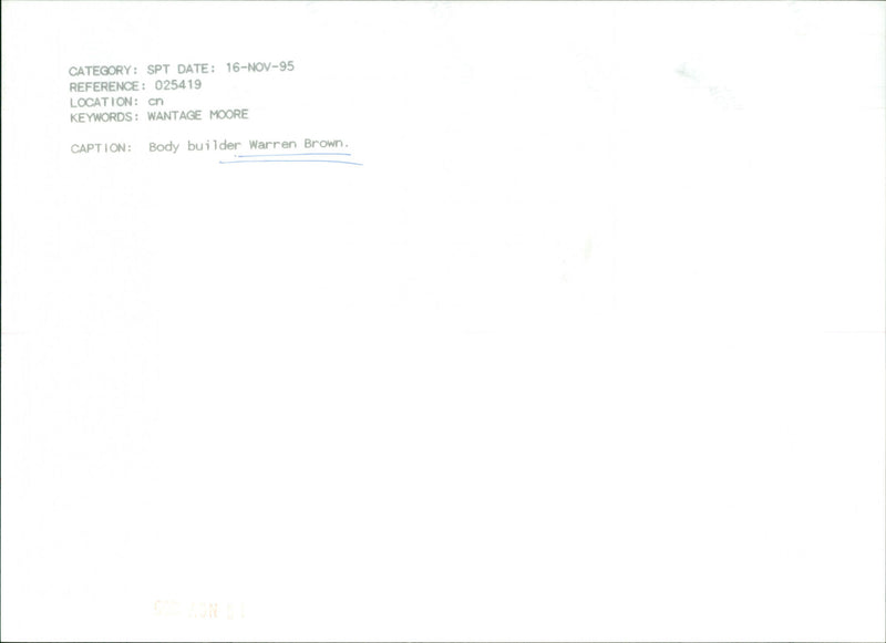 Warren Brown - Vintage Photograph