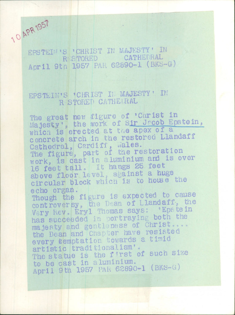 Jacob Epstein - Vintage Photograph