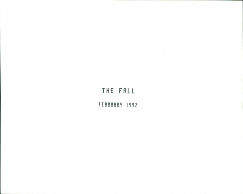 The Fall - Vintage Photograph