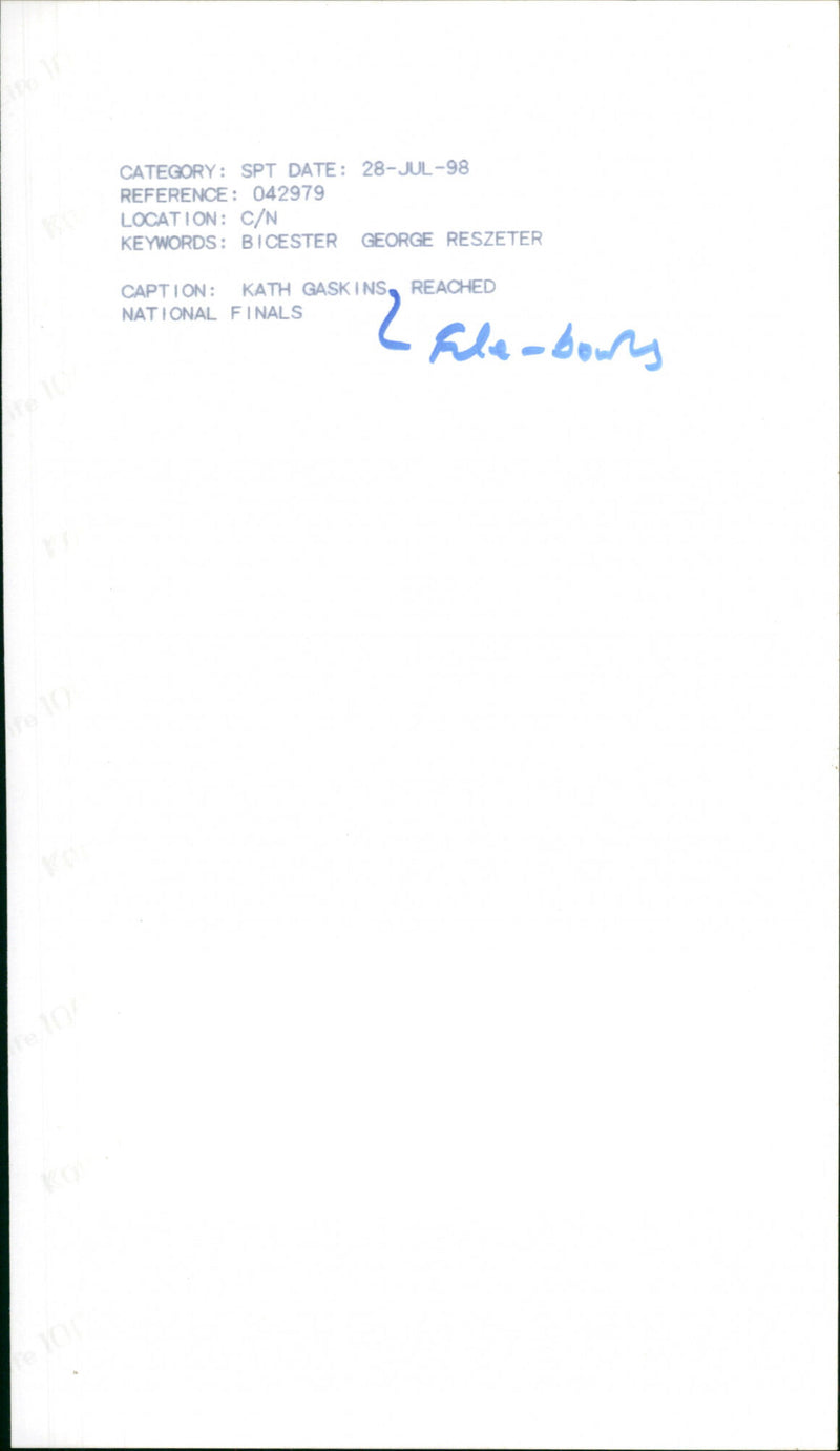 Kath Gaskins - Vintage Photograph