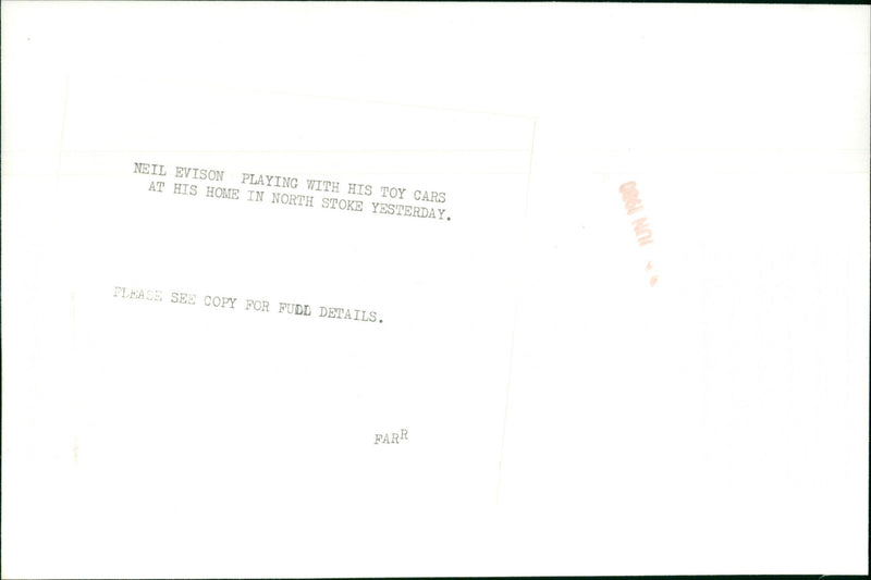 Neil Evison - Vintage Photograph