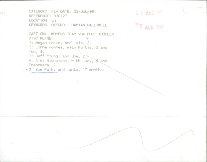 Zoe Falk - Vintage Photograph