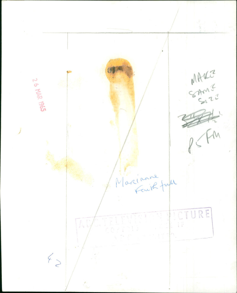 Marianne Faithfull - Vintage Photograph