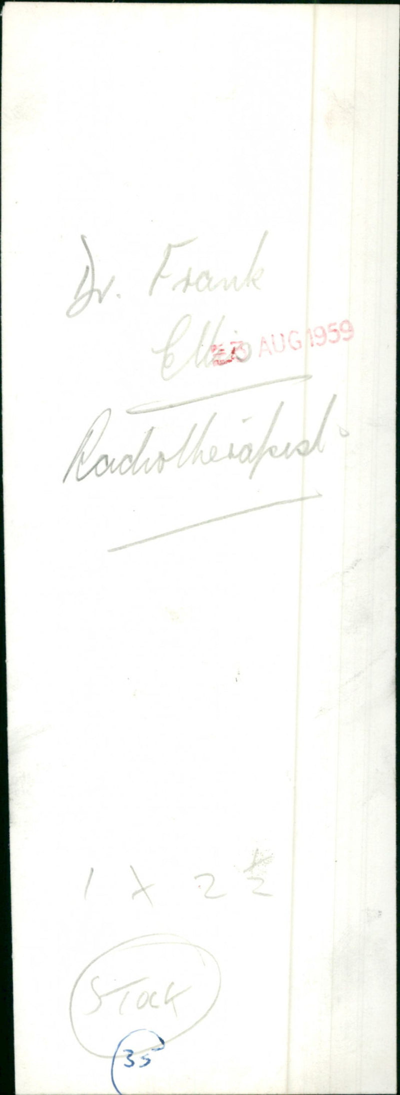 Dr.Frank Ellis - Vintage Photograph