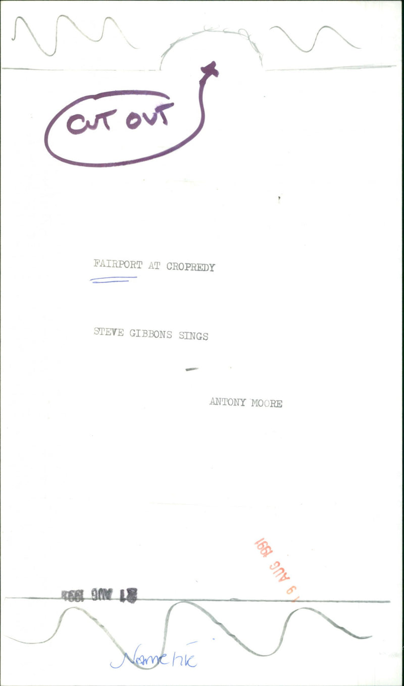 Steve Gibbons - Vintage Photograph