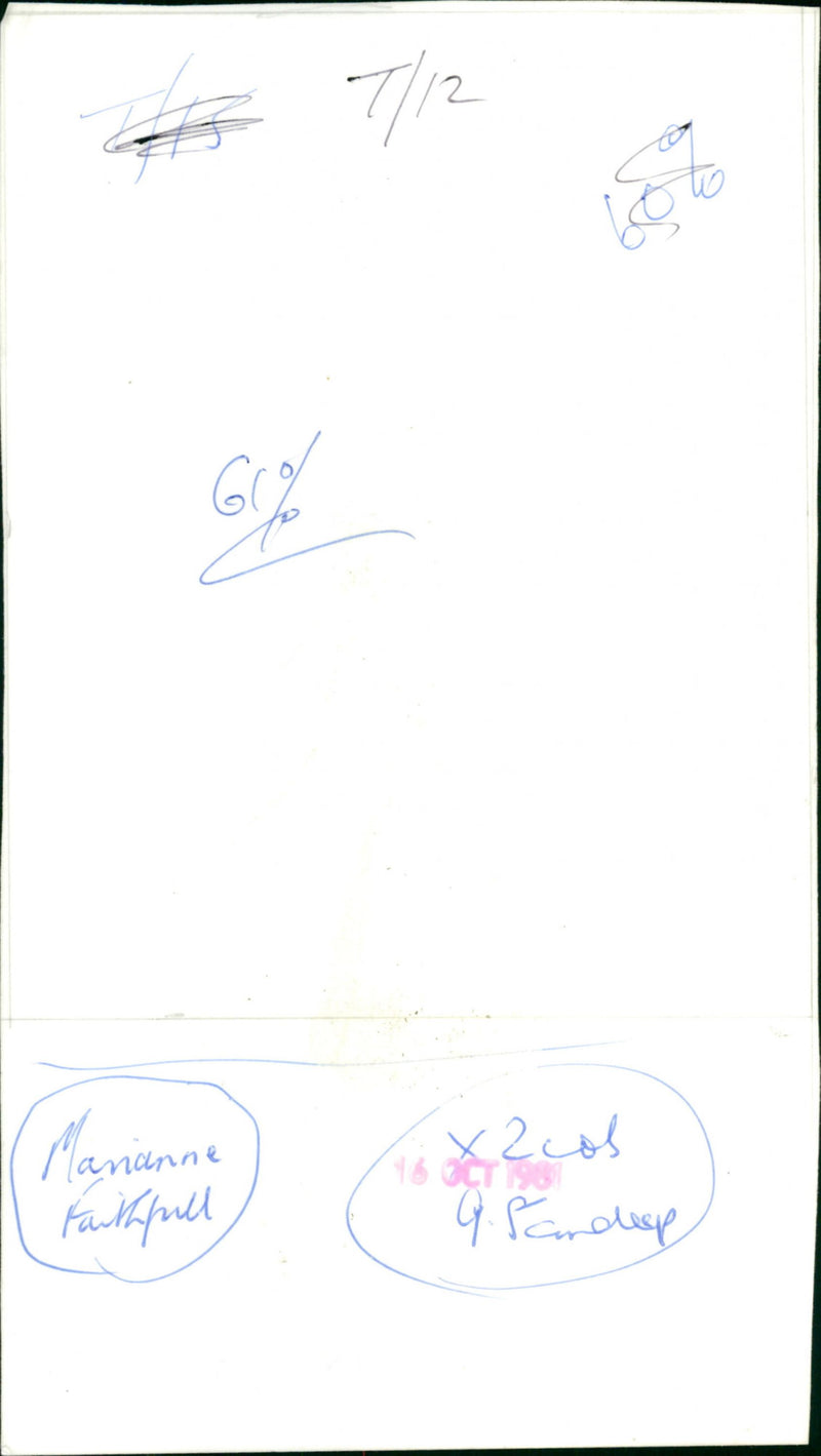 Marianne Faithfull - Vintage Photograph