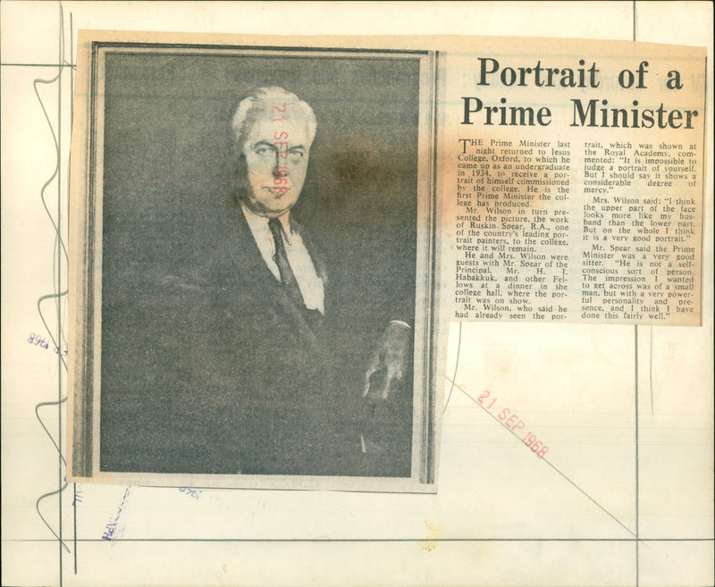 Harold Wilson - Vintage Photograph