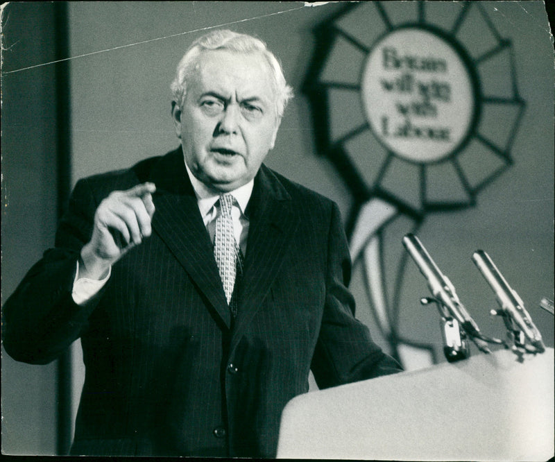 Harold Wilson - Vintage Photograph