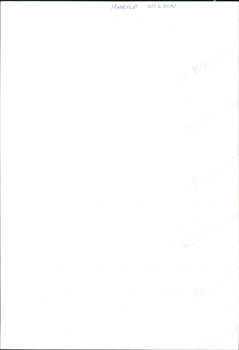 Harold Wilson - Vintage Photograph