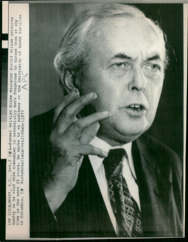 Harold Wilson - Vintage Photograph