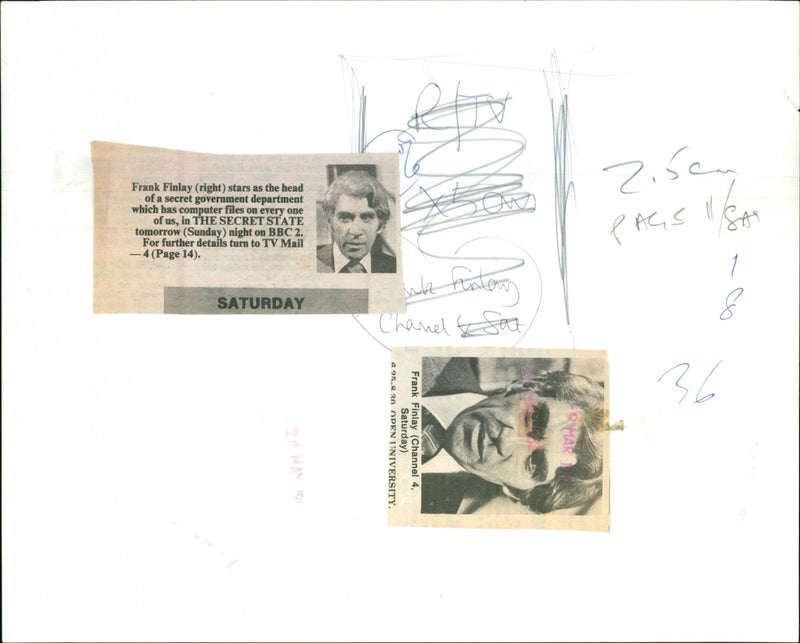 Frank Finlay - Vintage Photograph