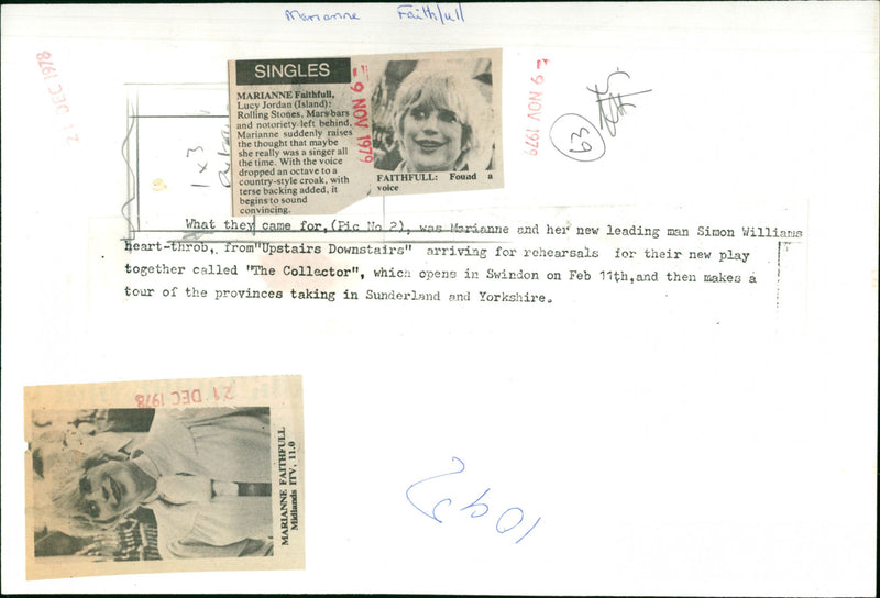 Marianne Faithfull - Vintage Photograph