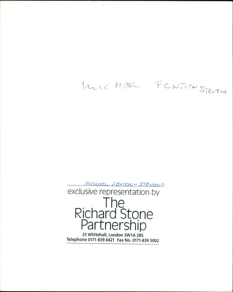 Michael Fenton-Stevens - Vintage Photograph