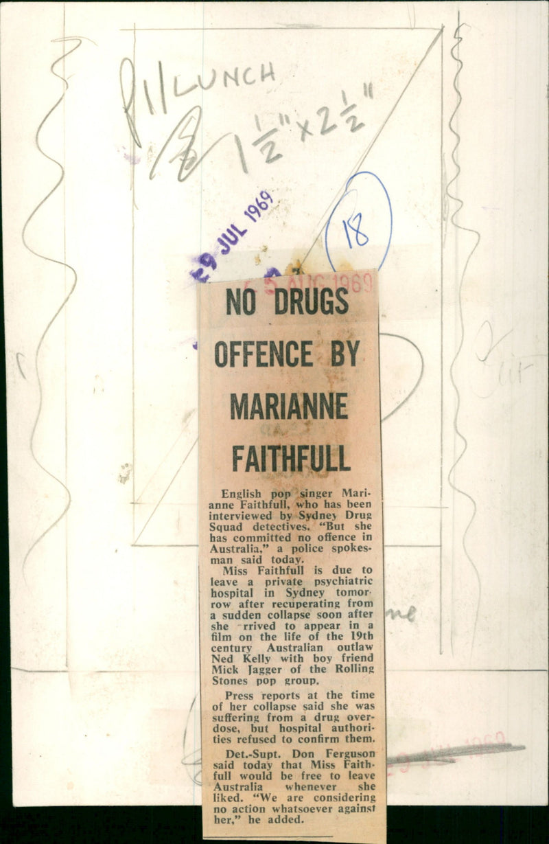 Marianne Faithfull - Vintage Photograph