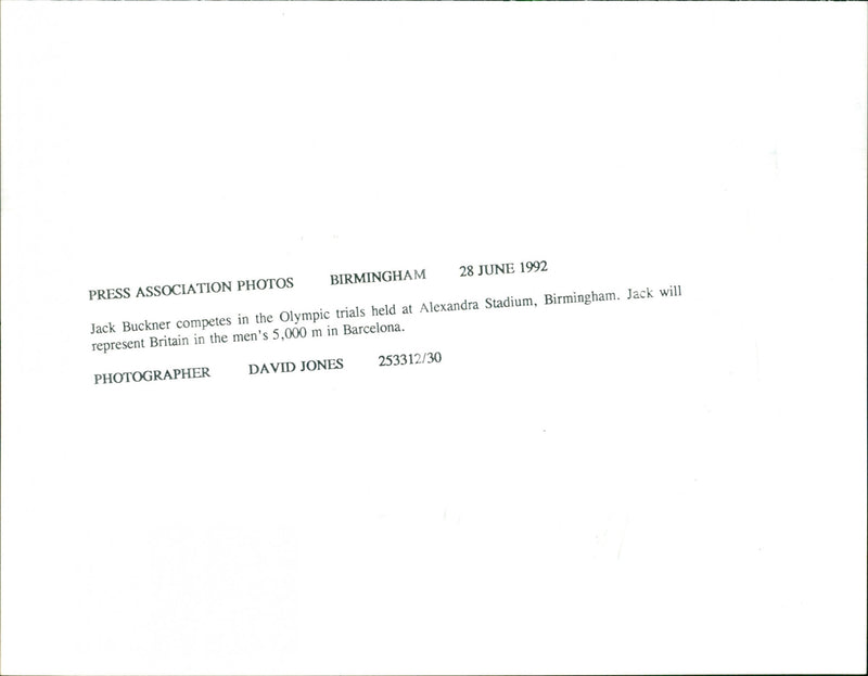 Jack Buckner - Vintage Photograph