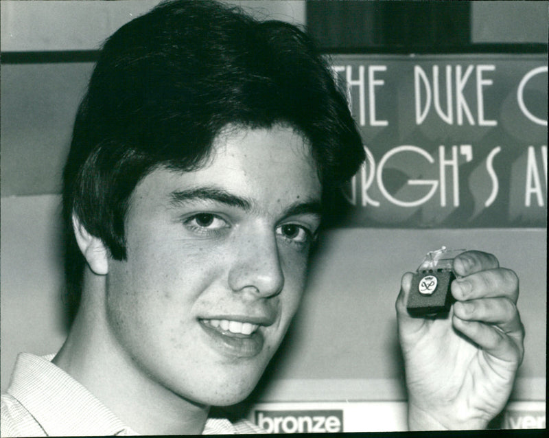 Stephen Fidler of Stockham Park, Wantage, receives his Gold Duke of Edinburgh Award. - Vintage Photograph