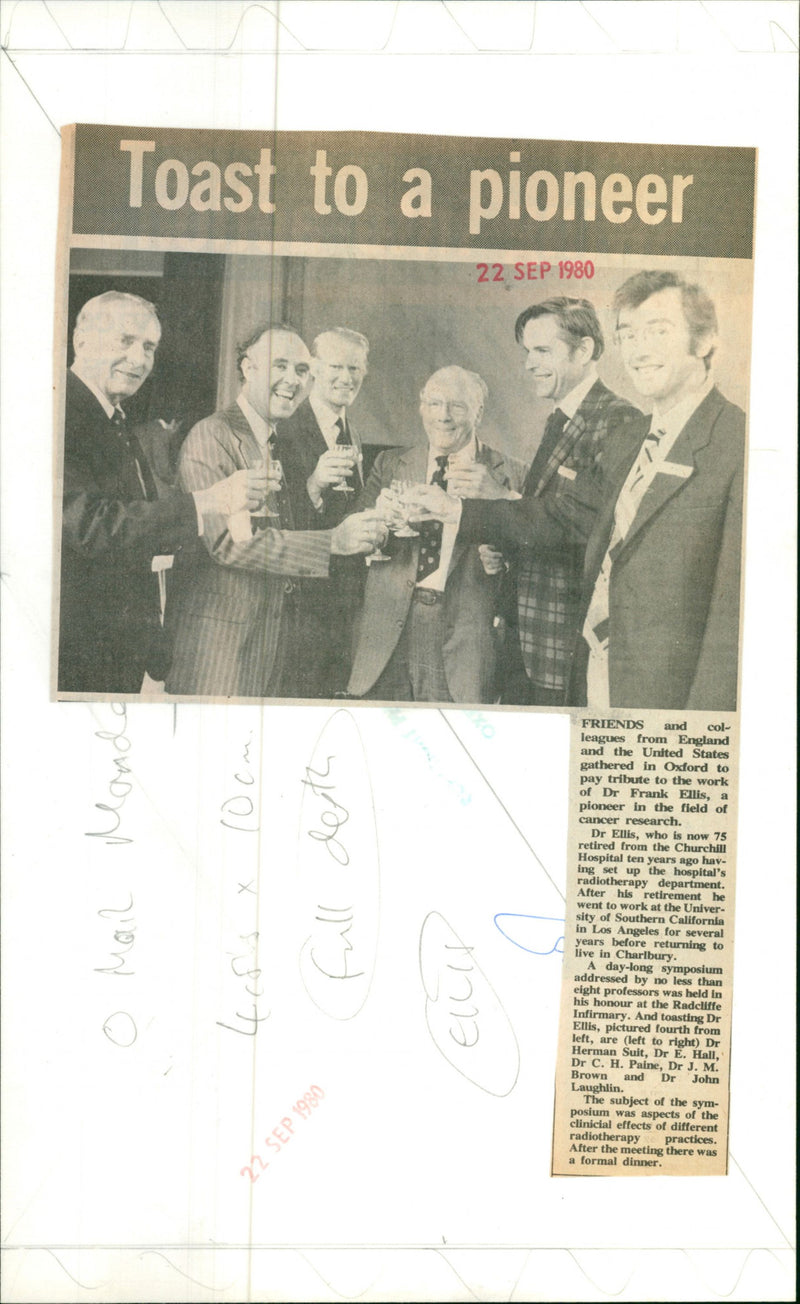 Dr.Frank Ellis,Dr.Herman Suit, Dr.E. Hall, Dr.C. H. Paine, Dr. J. M. Brown and Dr. John Laughlin - Vintage Photograph