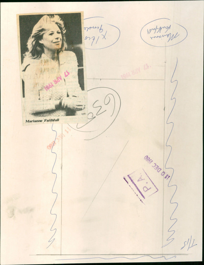 Marianne Faithfull - Vintage Photograph