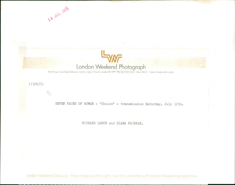 Diana Fairfax - Vintage Photograph