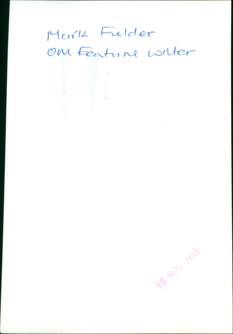 Mark Fielder - Vintage Photograph