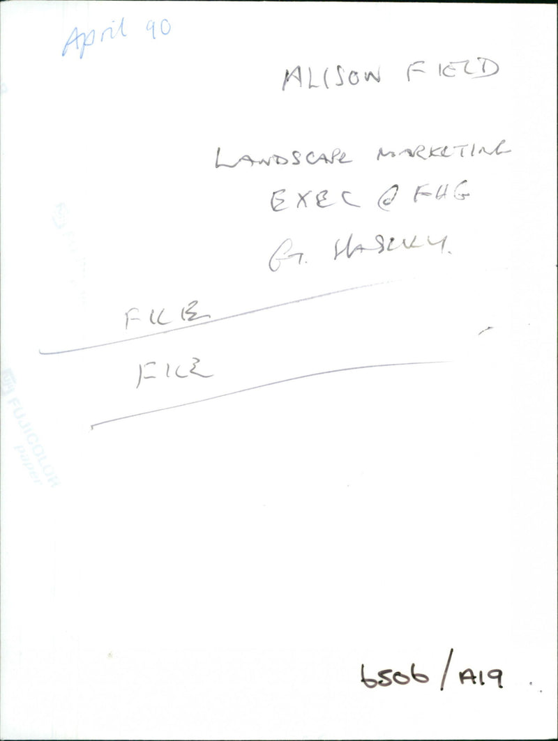 Alison Field - Vintage Photograph