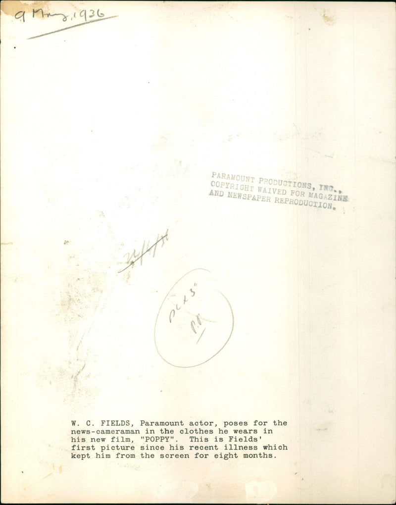 W. C. Fields - Vintage Photograph